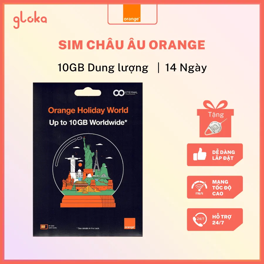 Sim Châu Âu Orange Chính Hãng Nội Địa Pháp