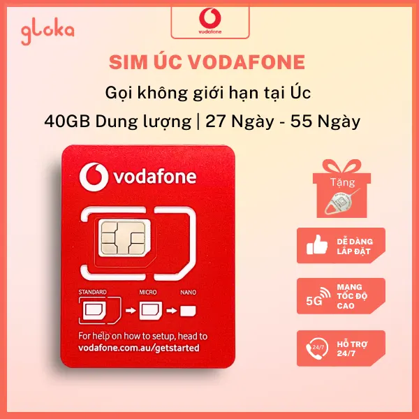 Sim Du Lịch Úc Vodafone Chính Hãng