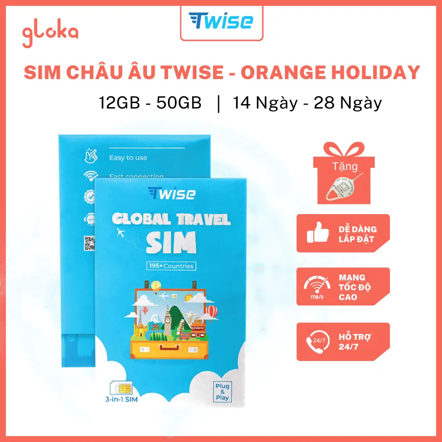 Sim Chau Au Twise Orange Holiday Europe