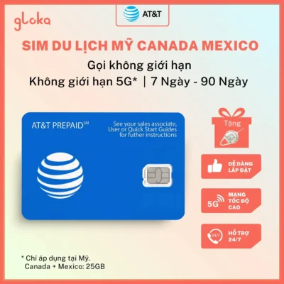 sim du lịch mỹ gói 7 ngày