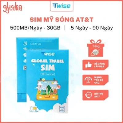 Sim du lịch Mỹ gói data 10GB