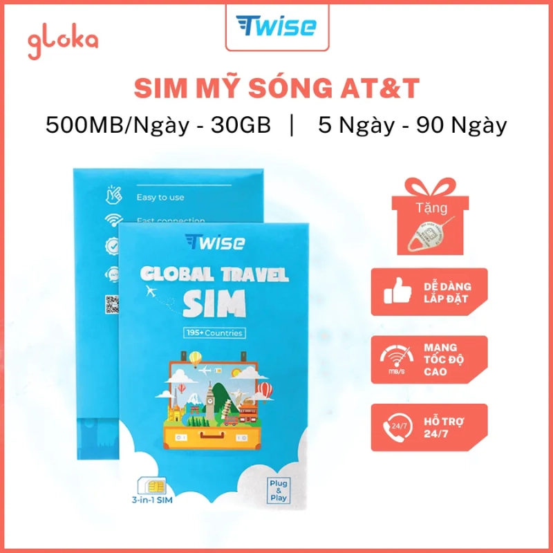 Sim roaming data Twise có nhiều gói cước linh hoạt, hỗ trợ 5G