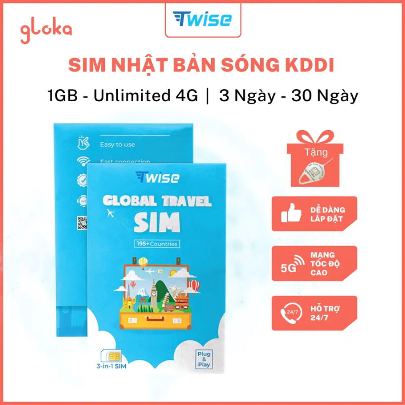 Sim Nhật Bản sóng KDDI hỗ trợ hotspot, dễ dàng sử dụng